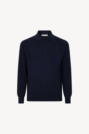 Polo in Puro Cashmere Navy