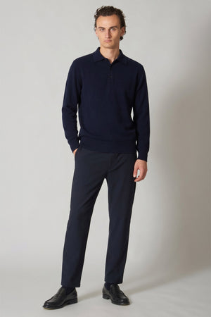 Polo in Puro Cashmere Navy