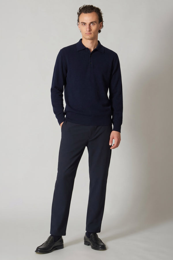 Polo in Puro Cashmere Navy