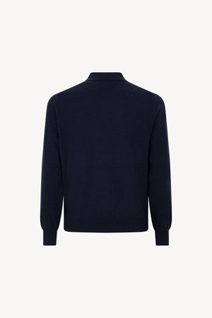 Polo in Puro Cashmere Navy