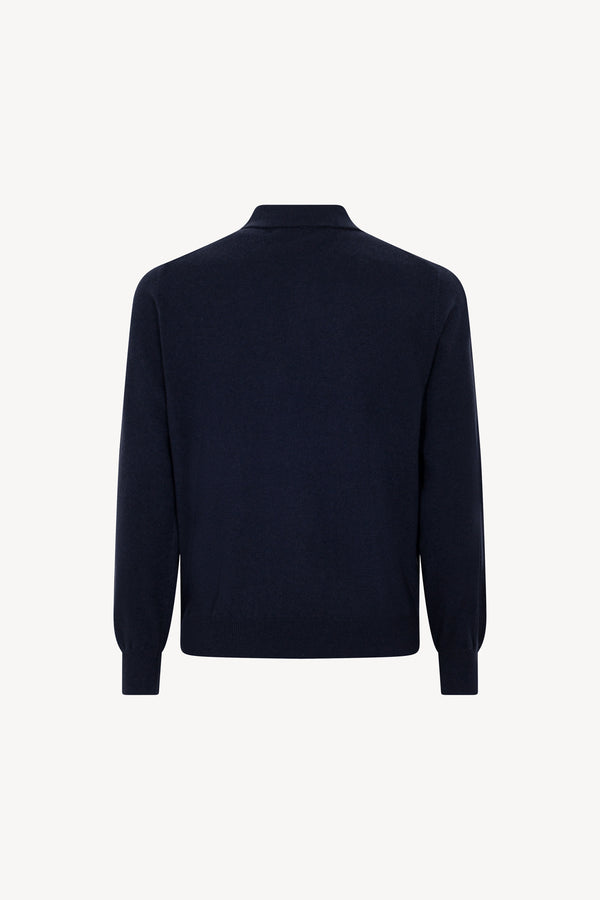 Polo in Puro Cashmere Navy
