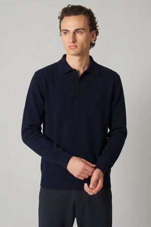 Polo in Puro Cashmere Navy