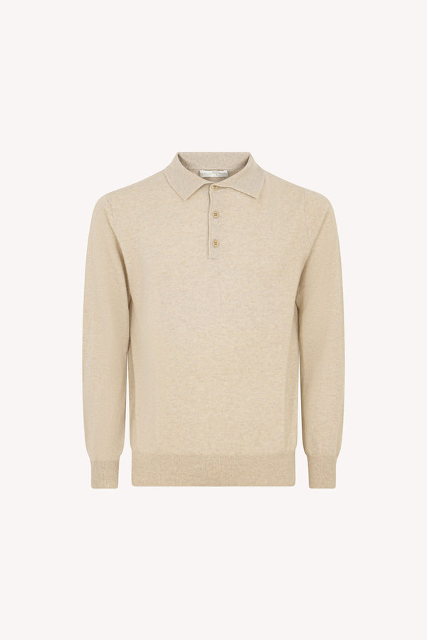 Polo in Puro Cashmere Avena