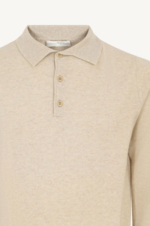 Polo in Puro Cashmere Avena