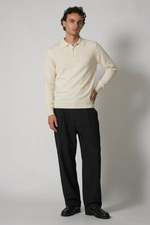 Ivory Pure Cashmere Polo Shirt