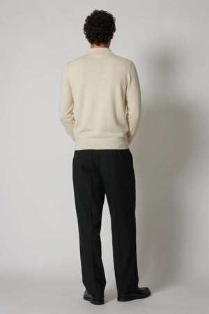 Ivory Pure Cashmere Polo Shirt
