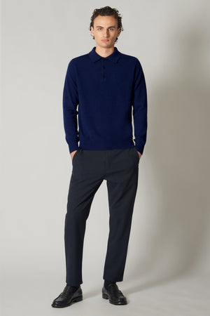 Polo in Puro Cashmere Ink Blue