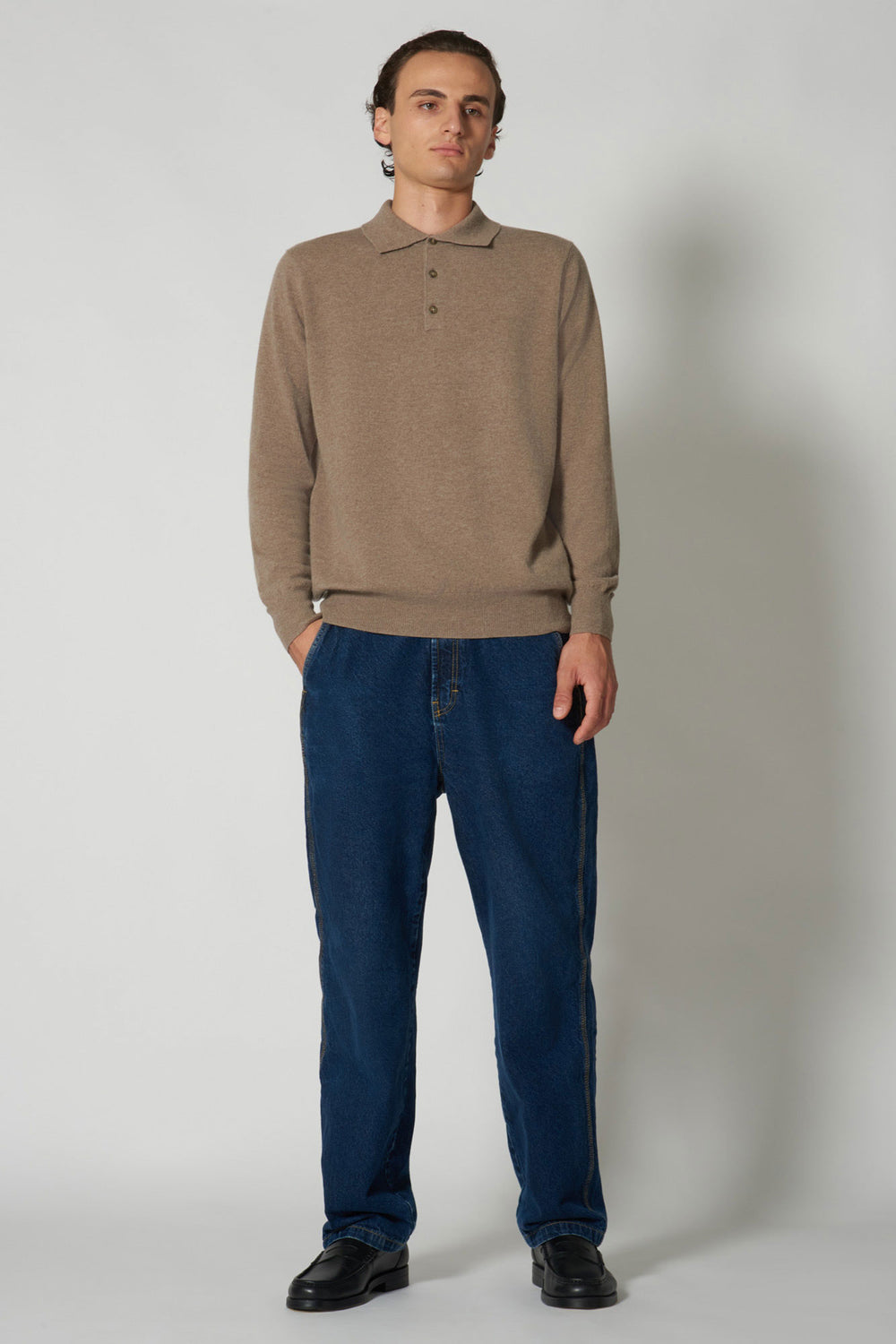 Polo in Puro Cashmere Dune