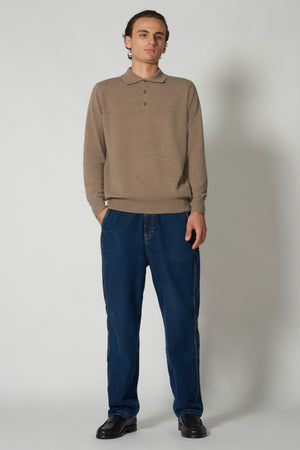 Polo in Puro Cashmere Dune