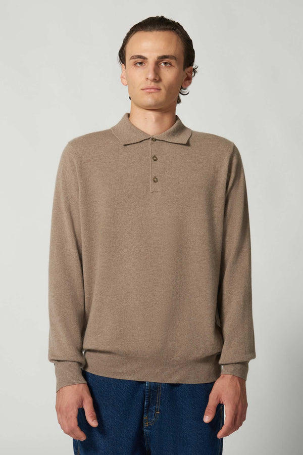Polo in Puro Cashmere Dune