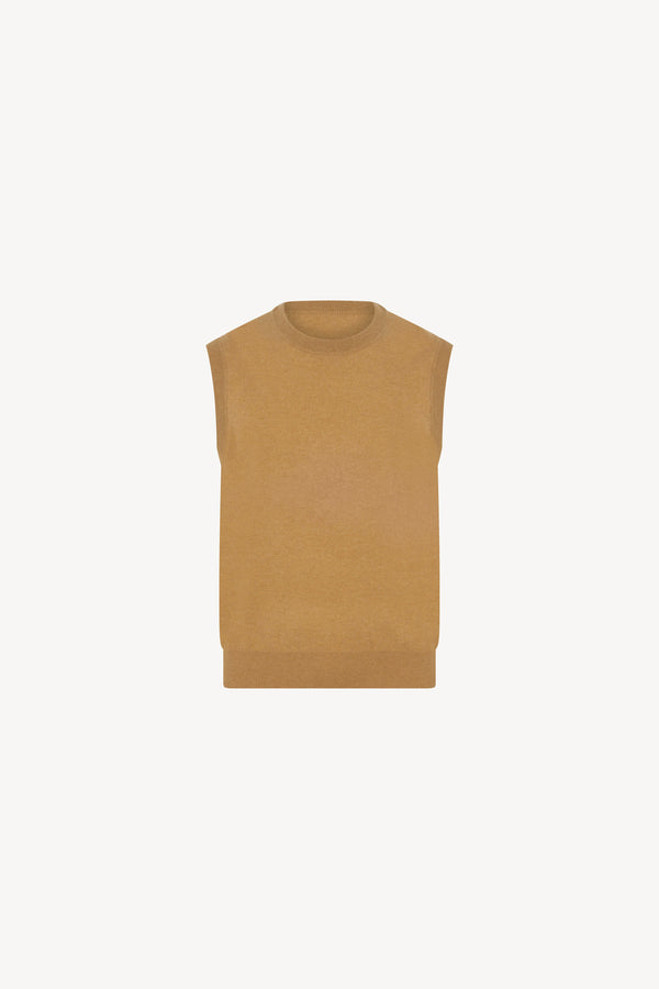 Girocollo Senza Maniche Puro Cashmere