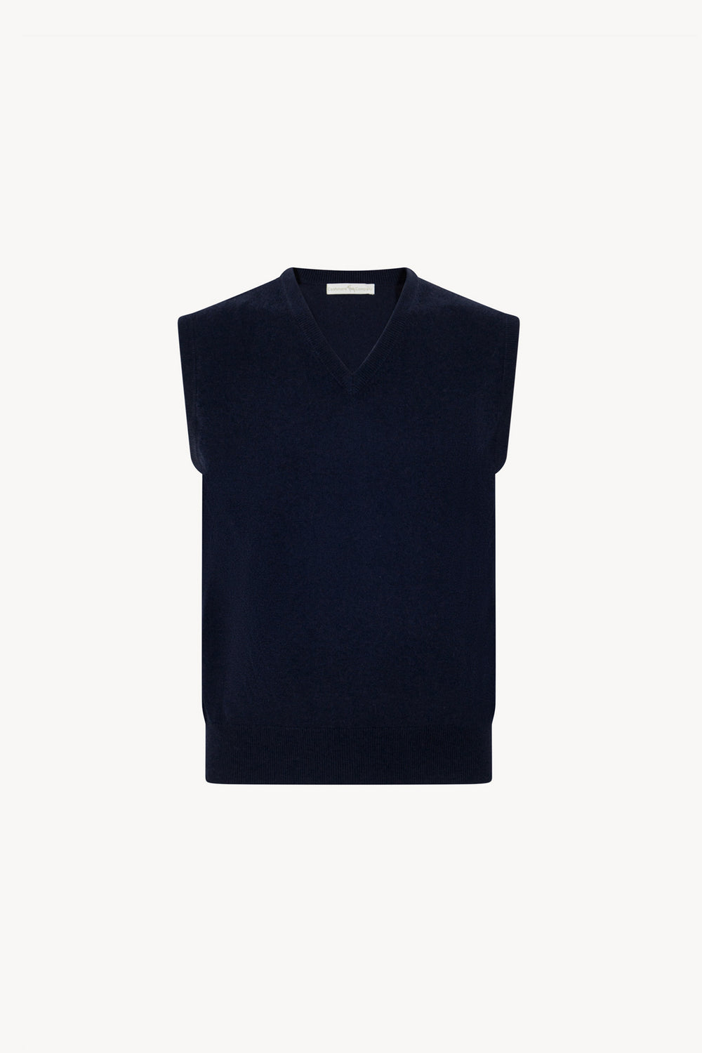 Gilet Scollo a V in Puro Cashmere Navy