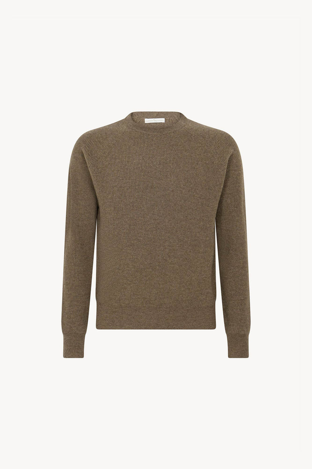 Girocollo a Costa Inglese in Puro Cashmere Dune