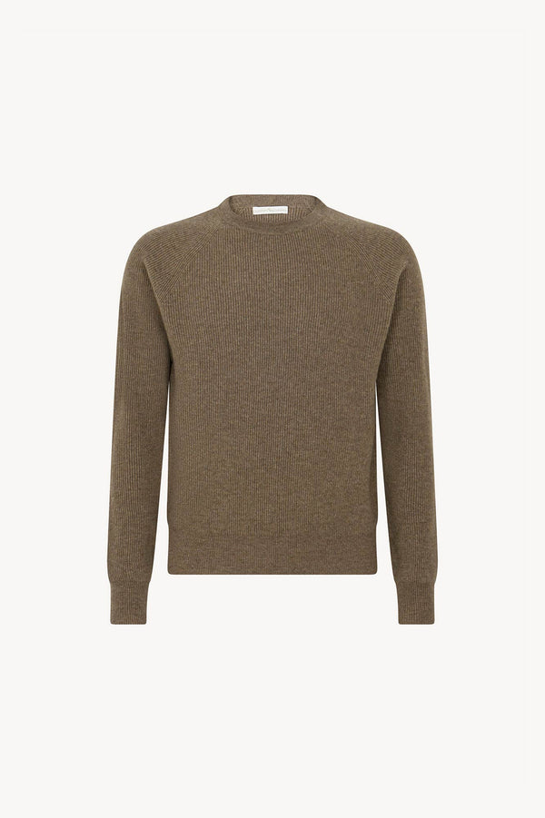 Girocollo a Costa Inglese in Puro Cashmere Dune