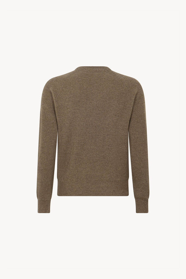 Girocollo a Costa Inglese in Puro Cashmere Dune