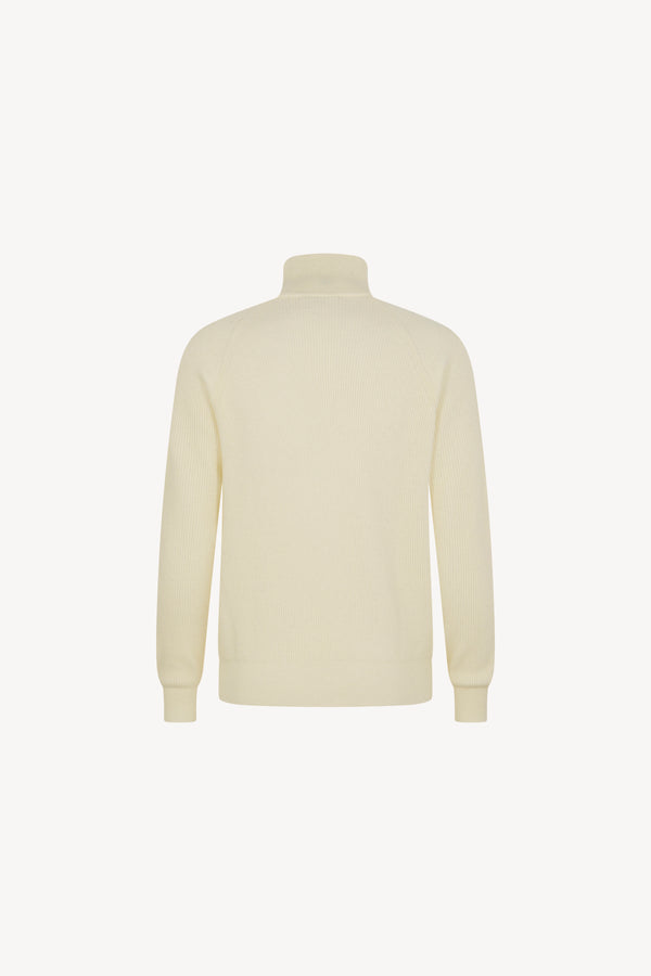 Cardigan Zip Costa Inglese Puro Cashmere