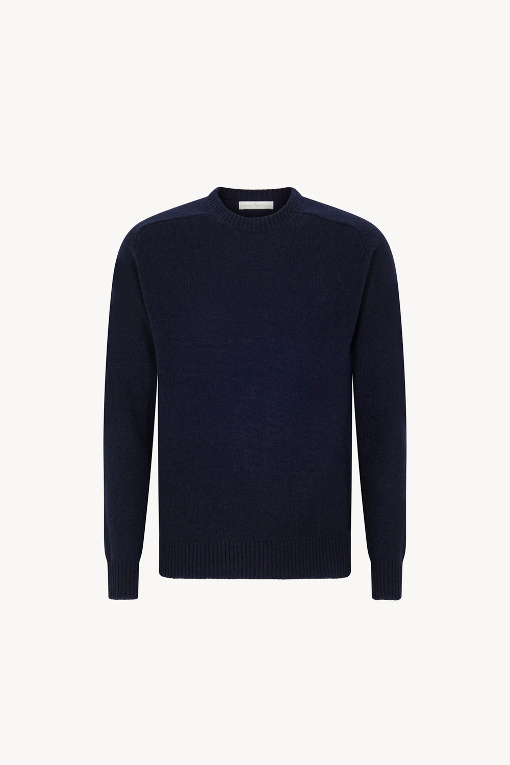 Navy Pure Cashmere 4-Ply Round Neck Pullover