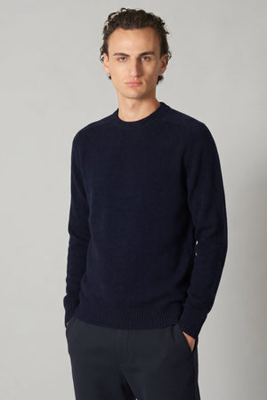 Navy Pure Cashmere 4-Ply Round Neck Pullover