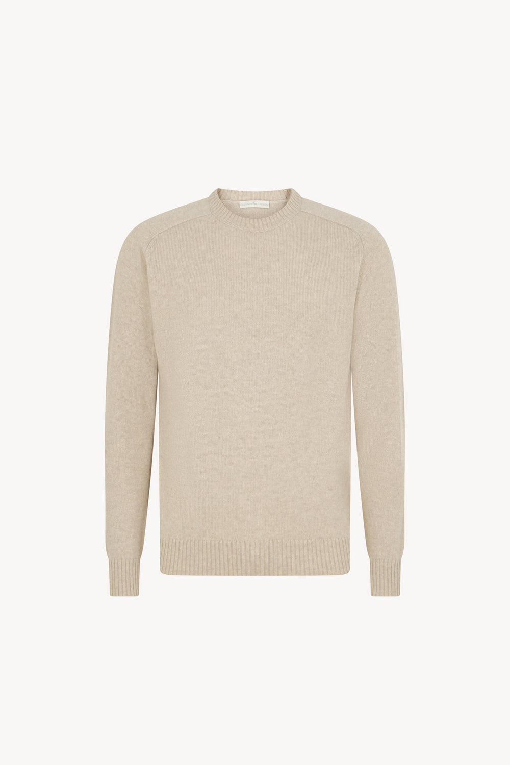 Beige Pure Cashmere 4-Ply Round Neck Pullover