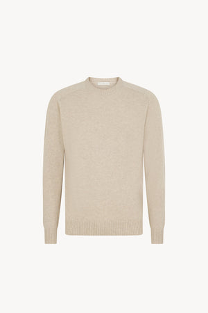 Beige Pure Cashmere 4-Ply Round Neck Pullover