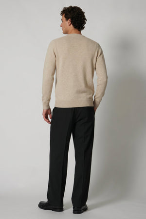 Beige Pure Cashmere 4-Ply Round Neck Pullover