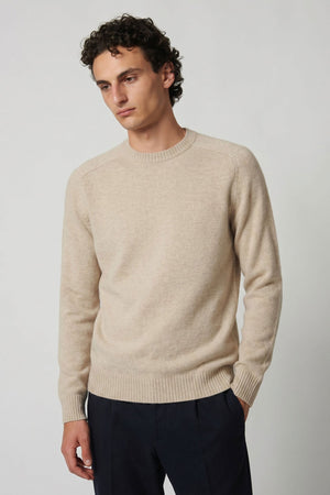 Beige Pure Cashmere 4-Ply Round Neck Pullover