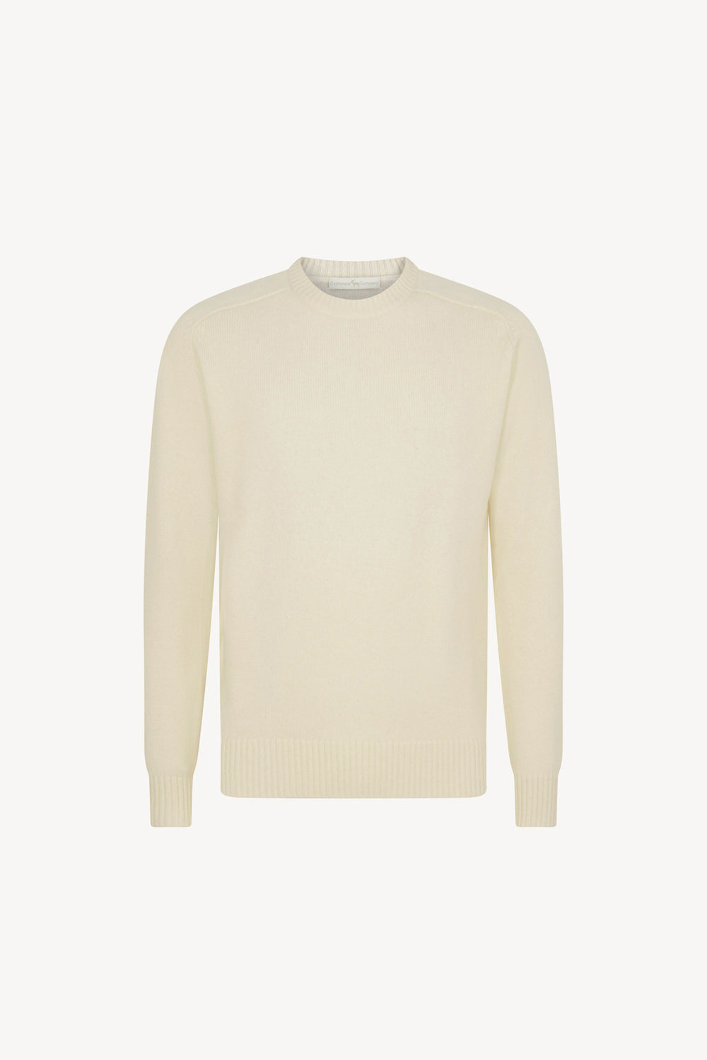 Ivory Pure Cashmere 4-Ply Round Neck Pullover