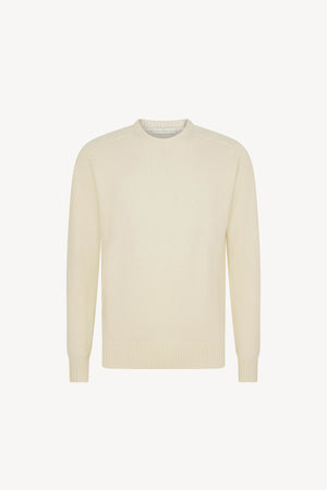 Ivory Pure Cashmere 4-Ply Round Neck Pullover