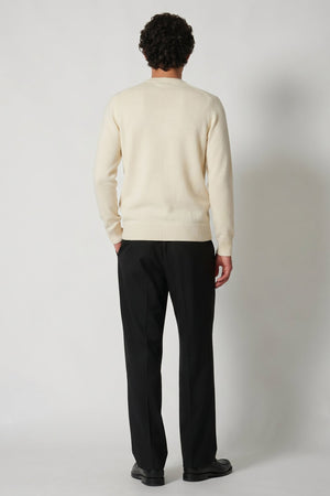 Ivory Pure Cashmere 4-Ply Round Neck Pullover