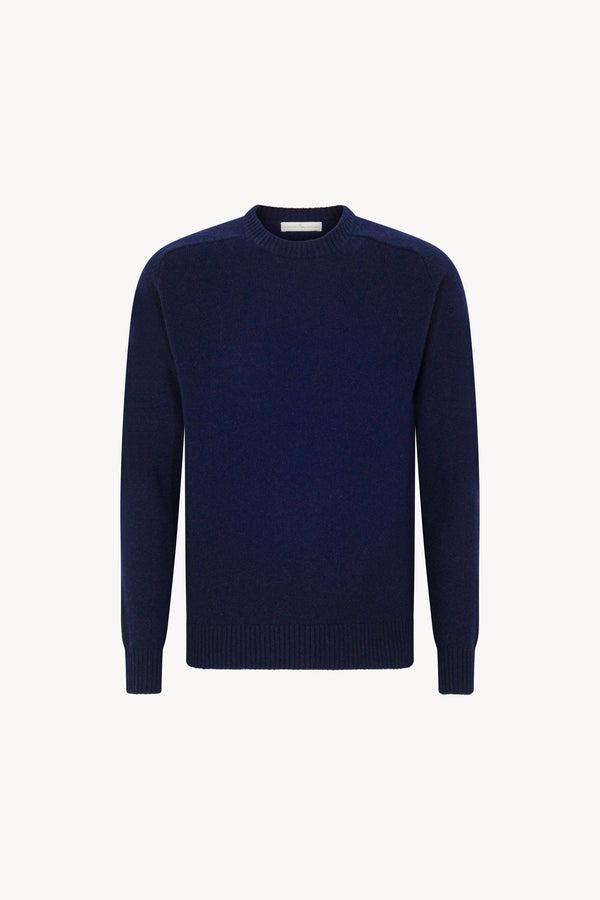 Girocollo 4 Fili in Puro Cashmere Ink Blue