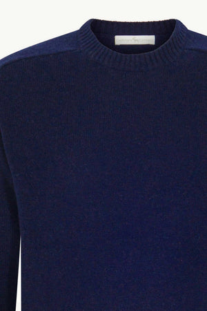 Girocollo 4 Fili in Puro Cashmere Ink Blue