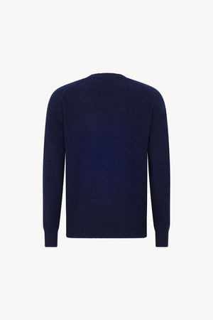 Girocollo 4 Fili in Puro Cashmere Ink Blue