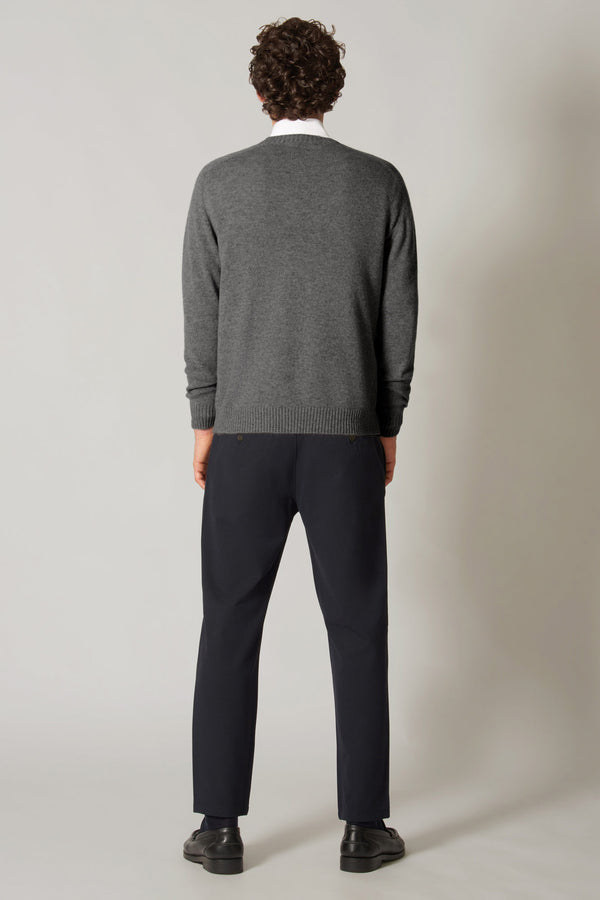 Girocollo 4 Fili in Puro Cashmere Silver