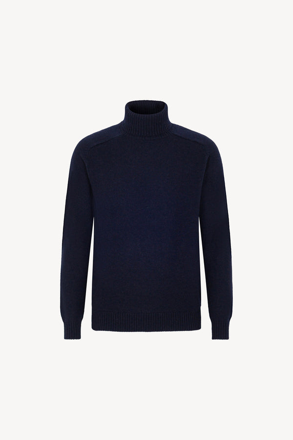 Dolcevita 4 Fili in Puro Cashmere Navy