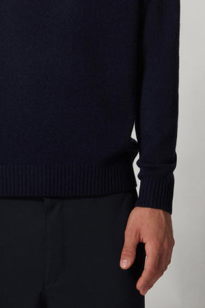 Dolcevita 4 Fili in Puro Cashmere Navy