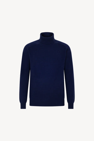 Dolcevita 4 Fili in Puro Cashmere Ink Blue