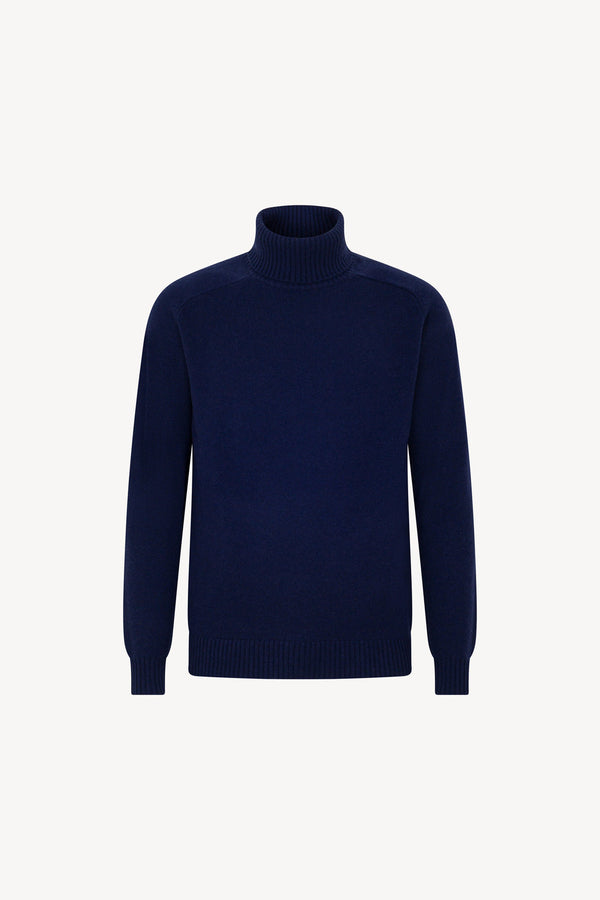 Dolcevita 4 Fili in Puro Cashmere Ink Blue