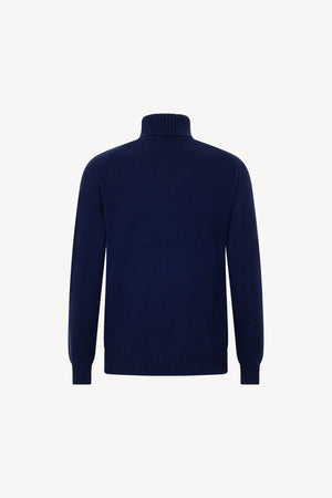 Dolcevita 4 Fili in Puro Cashmere Ink Blue