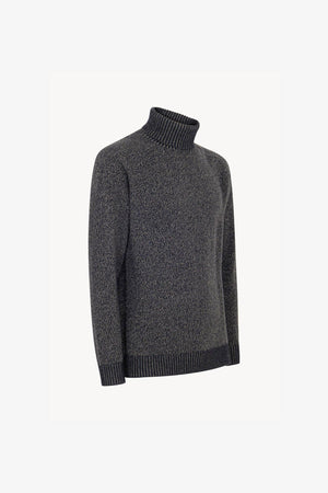 Dolcevita 4 Fili in Puro Cashmere Moulinè Oceano