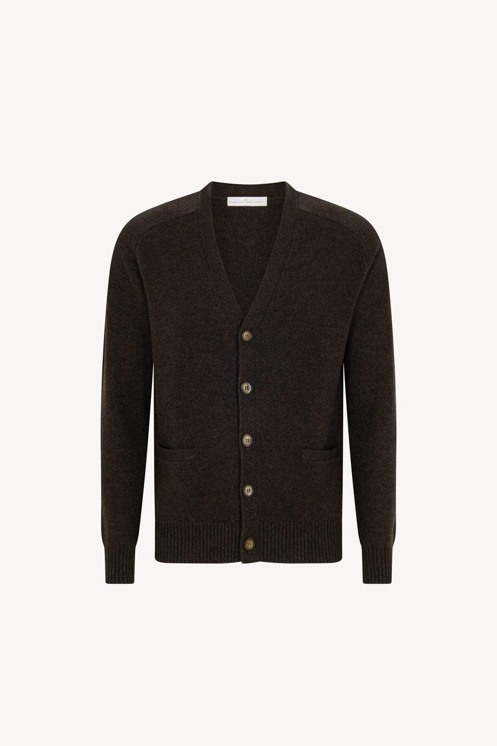 Mocha Pure Cashmere 4-Ply Cardigan