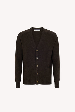 Mocha Pure Cashmere 4-Ply Cardigan