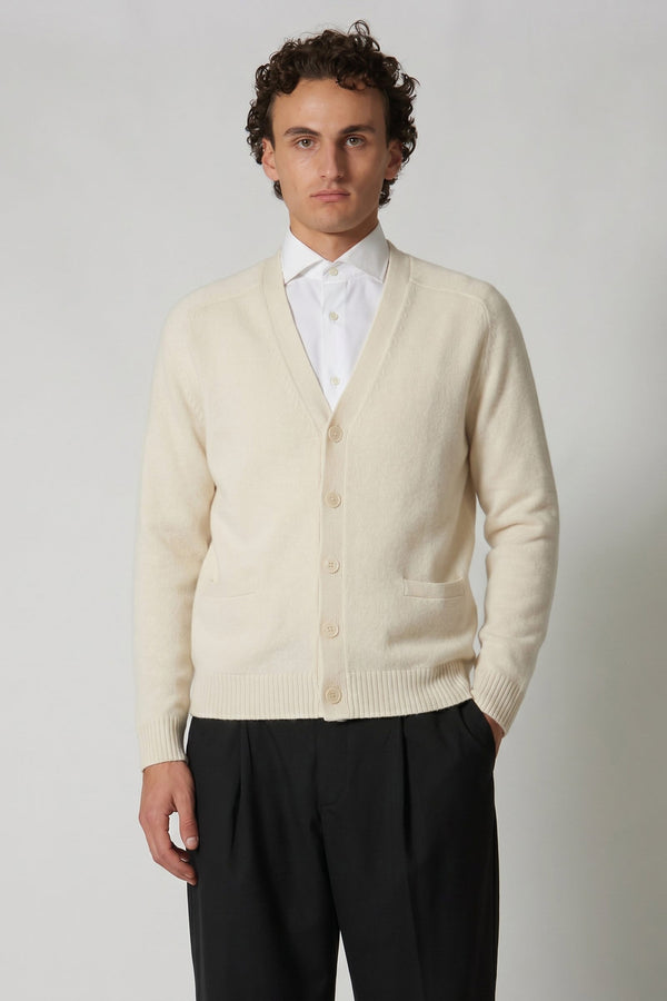 Ivory Pure Cashmere 4-Ply Cardigan