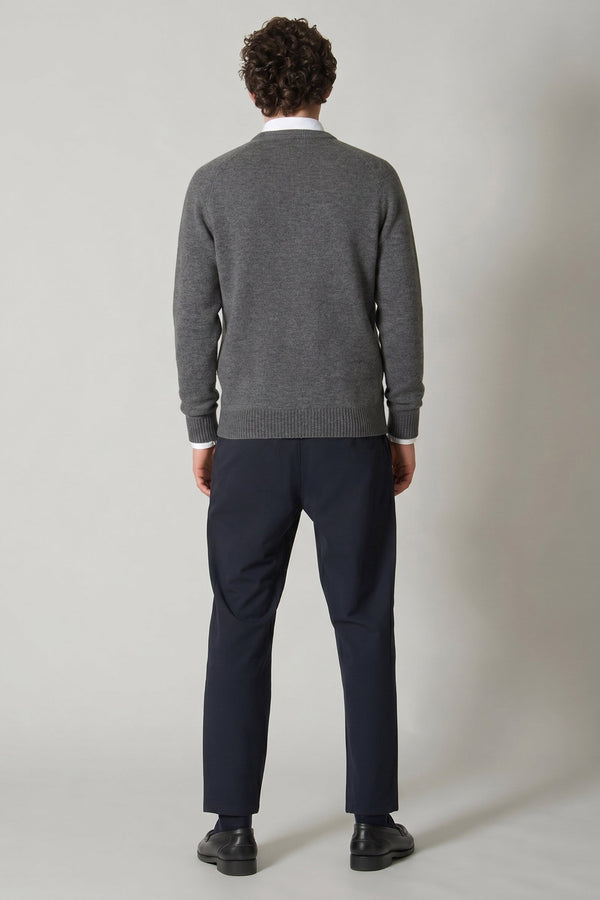 Medium Grey Pure Cashmere 4-Ply Cardigan