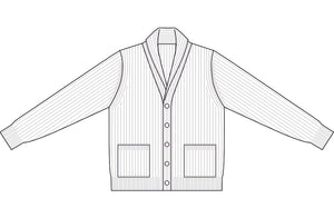 Cardigan Collo Scialle Costa Inglese Puro Cashmere