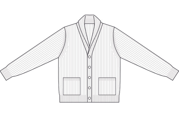 Cardigan Collo Scialle Costa Inglese Puro Cashmere