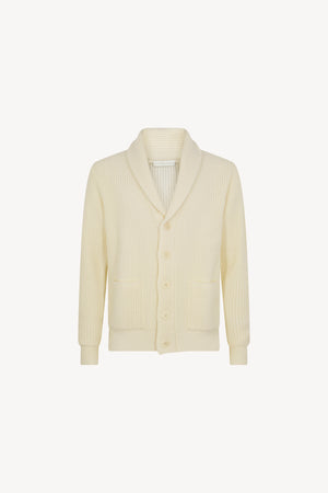 Cardigan Collo Scialle Costa Inglese Puro Cashmere