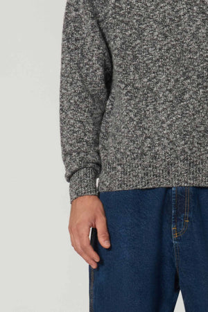 Dolcevita in Filato Bottonato in Puro Cashmere Blu bottonato