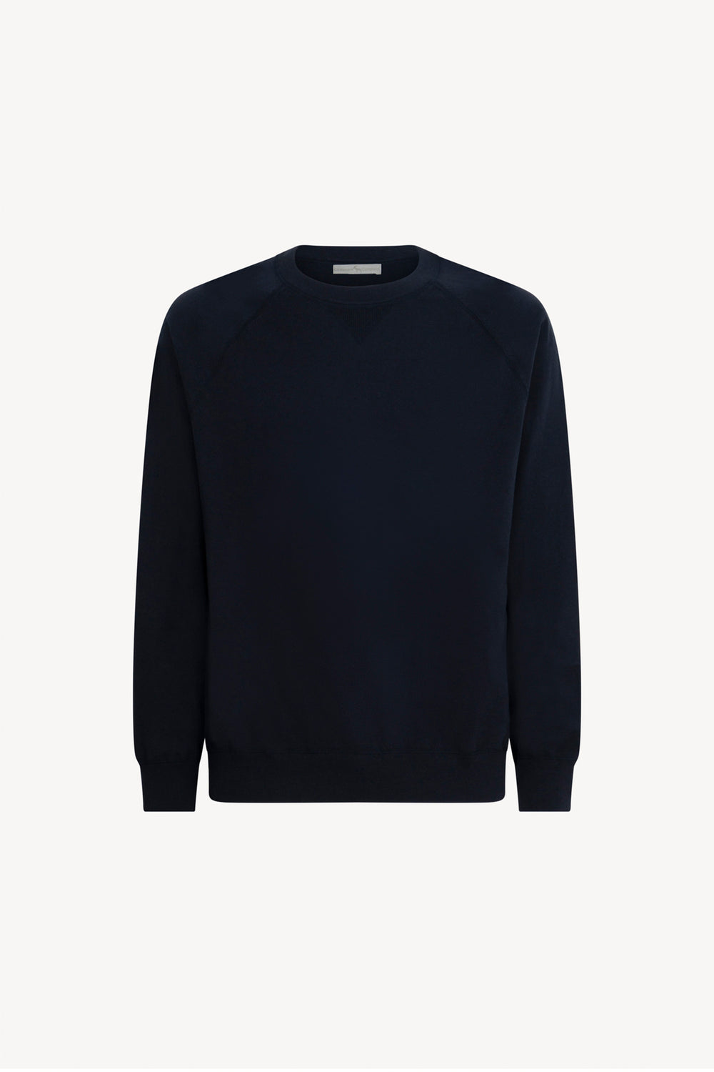 Felpa Girocollo in Cotone Cashmere Navy