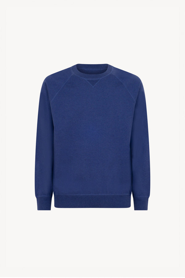 Felpa Girocollo in Cotone Cashmere Denim