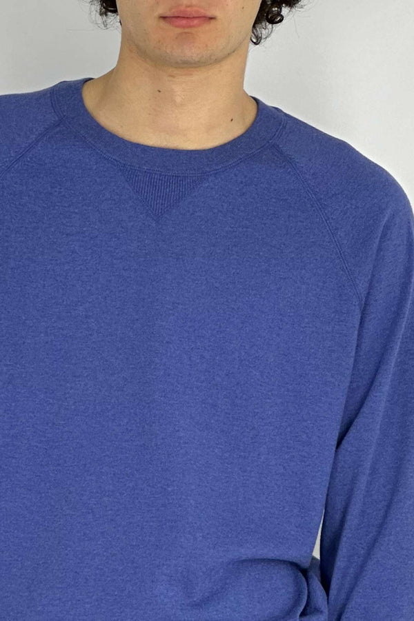 Felpa Girocollo in Cotone Cashmere Denim